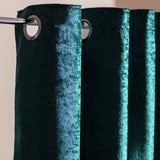 Argos Home Crushed Velvet Eyelet Curtains - Emerald - 229x229cm