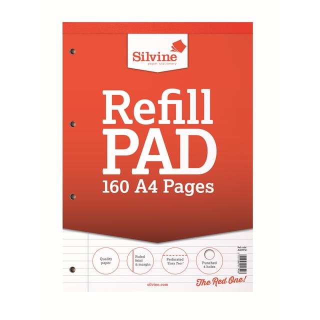 A4 Feint & Margin Ruled Refill Pad