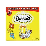 Dreamies variety cat treat snack box 12 x 60g packs - British product