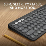 Logitech Pebble Keys 2 K380S wireless keyboard Graphite, UK version