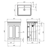 Tavistock Ashby floor mounted vanity unit 60.7 cm (British brand)
