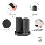 Brabantia sinkstyle soap dispenser set in grey - British product