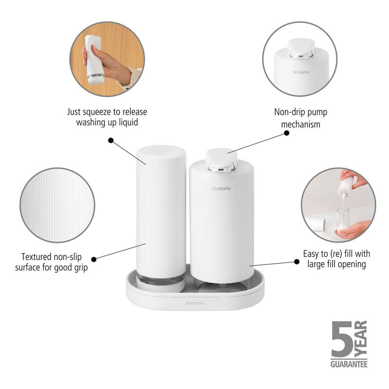 Brabantia soap dispenser white 200ml, imported from the UK