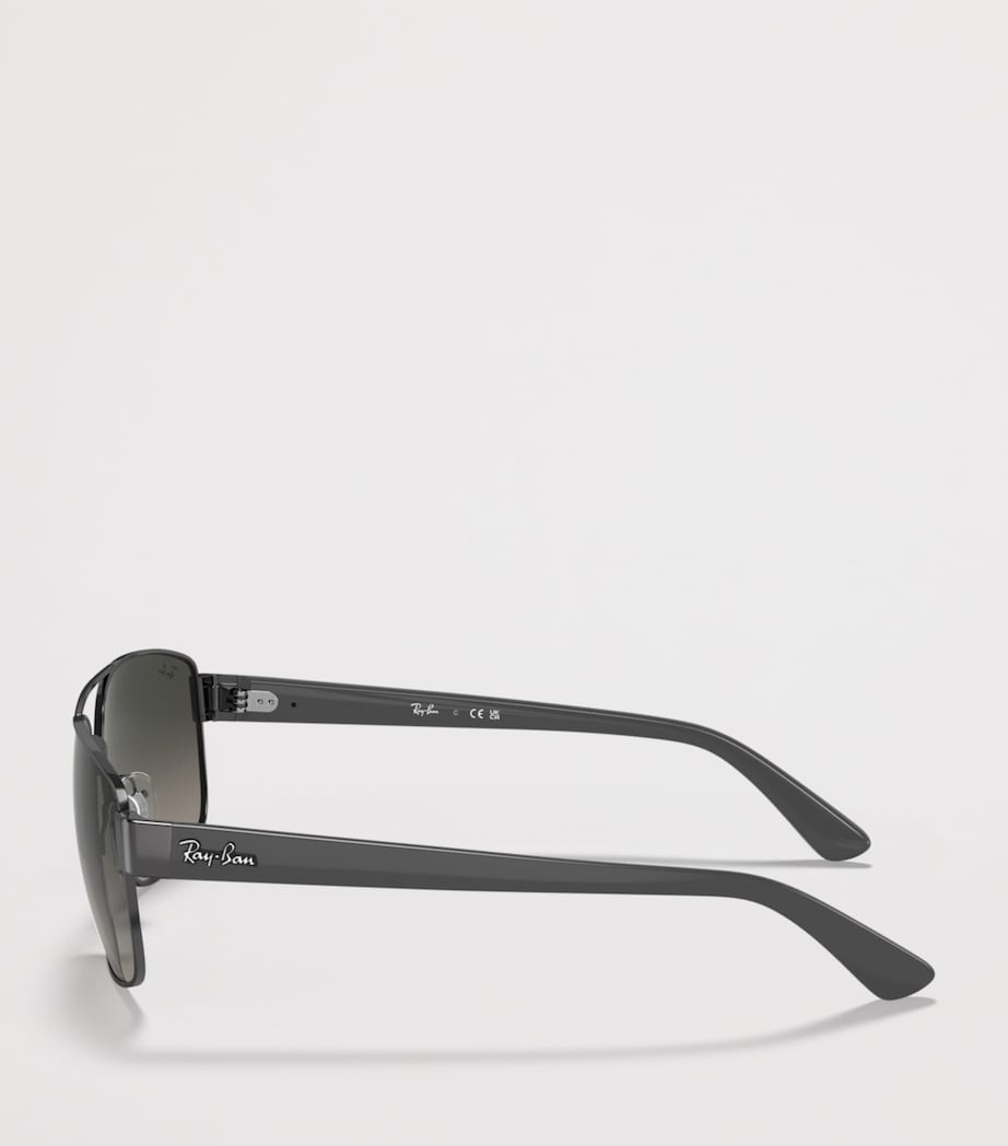 Ray-Ban Sonnenbrille aus Metall, unregelmäßig, rechteckig (britische Marke)