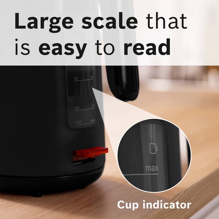 Bosch MyMoment Excite kettle black 1.7L (British brand)
