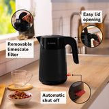 Bosch MyMoment Excite kettle black 1.7L (British brand)