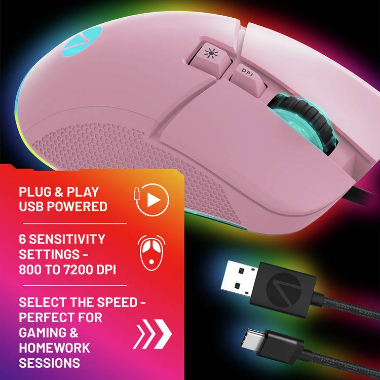 STEALTH gaming mouse blush (British brand)