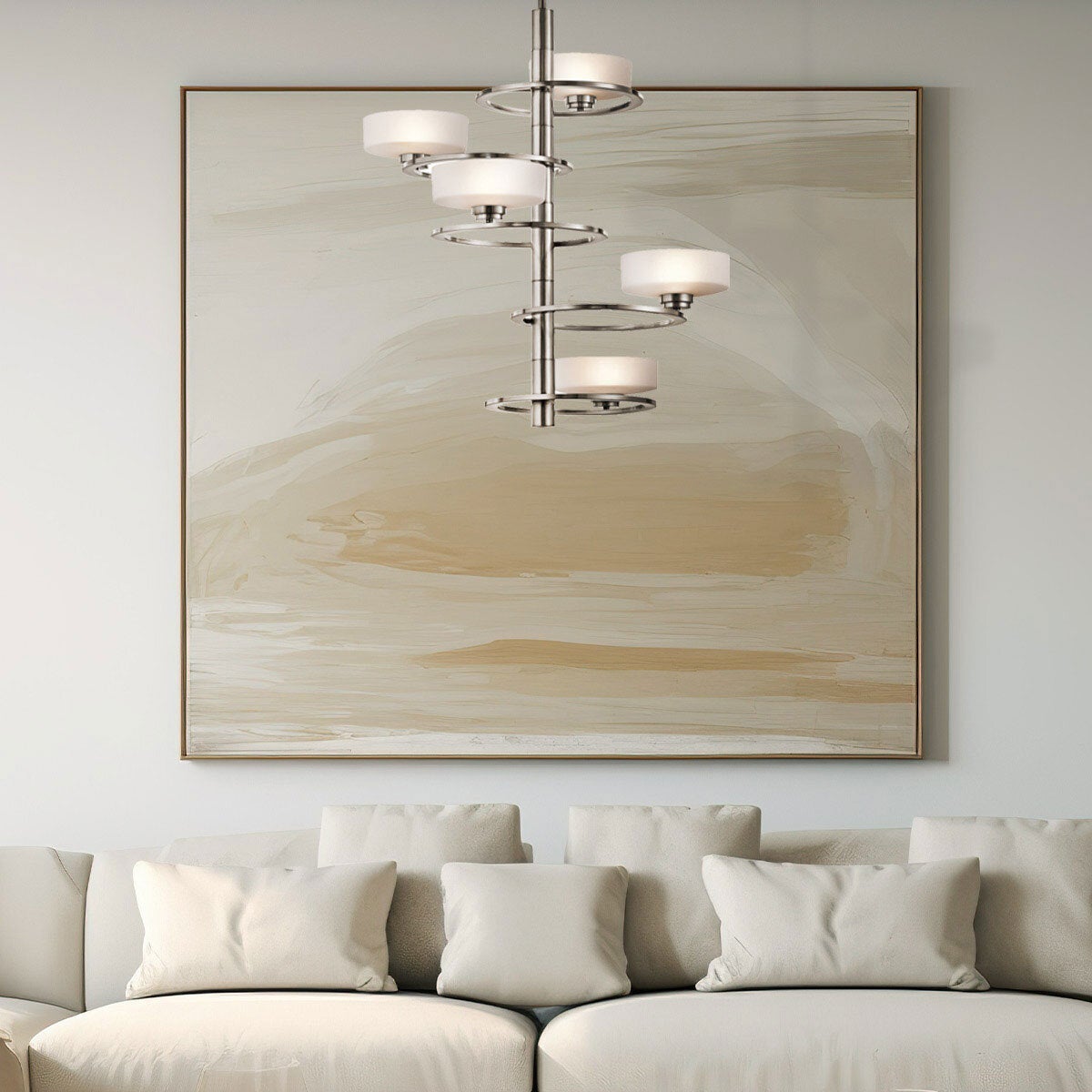 Kichler Elstead Aleeka Classic Pewter 5 Light Chandelier - British product