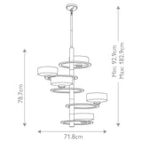 Kichler Elstead Aleeka Classic Pewter 5 Light Chandelier - British product