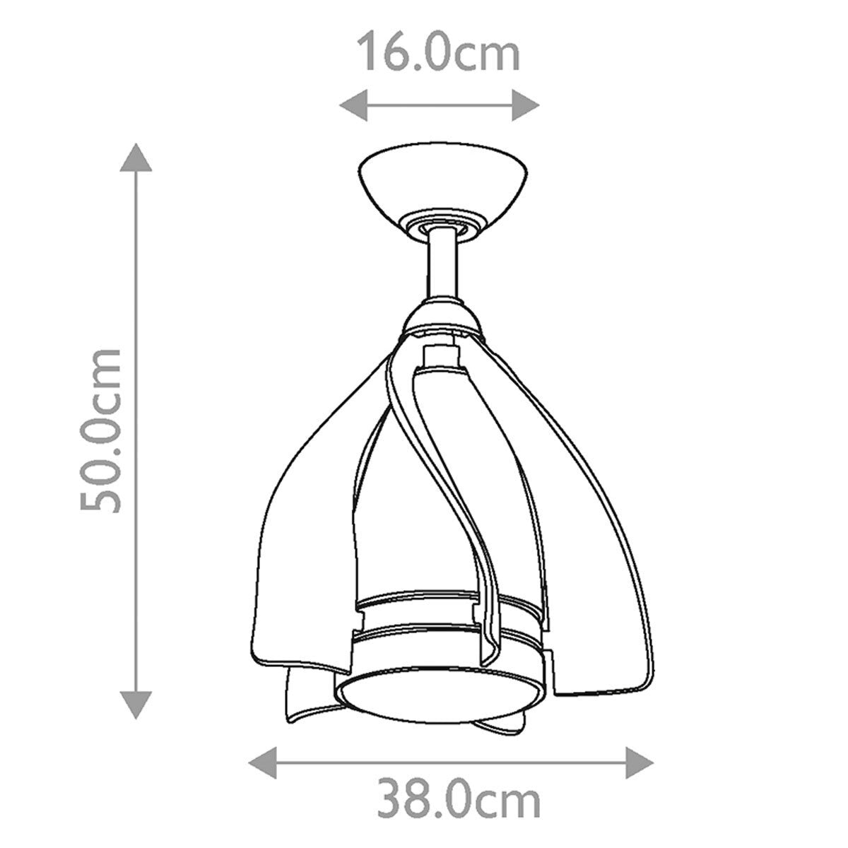 Kichler Terna ceiling fan 38cm - British product
