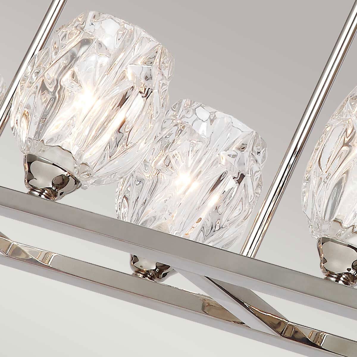 Elstead Rubin 10 light island chandelier polished nickel - British product