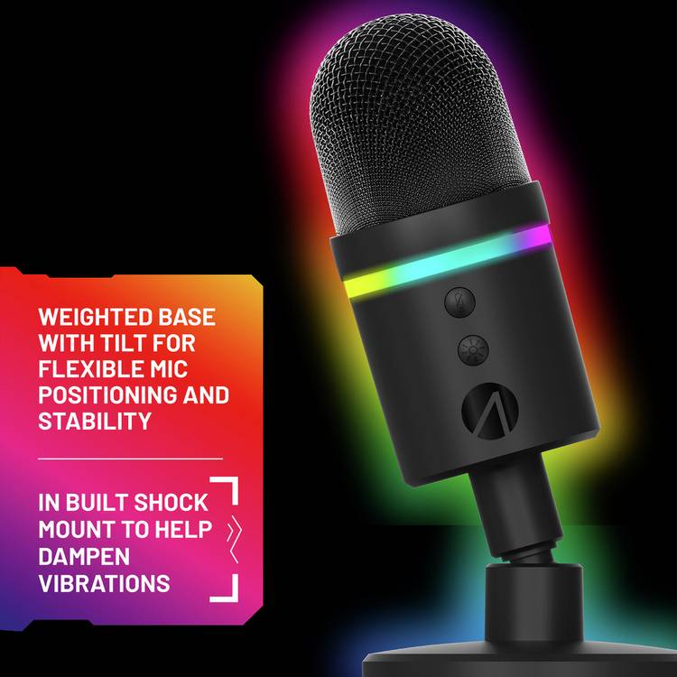 STEALTH gaming microphone light-up USB PC PS4 PS5 (British brand)