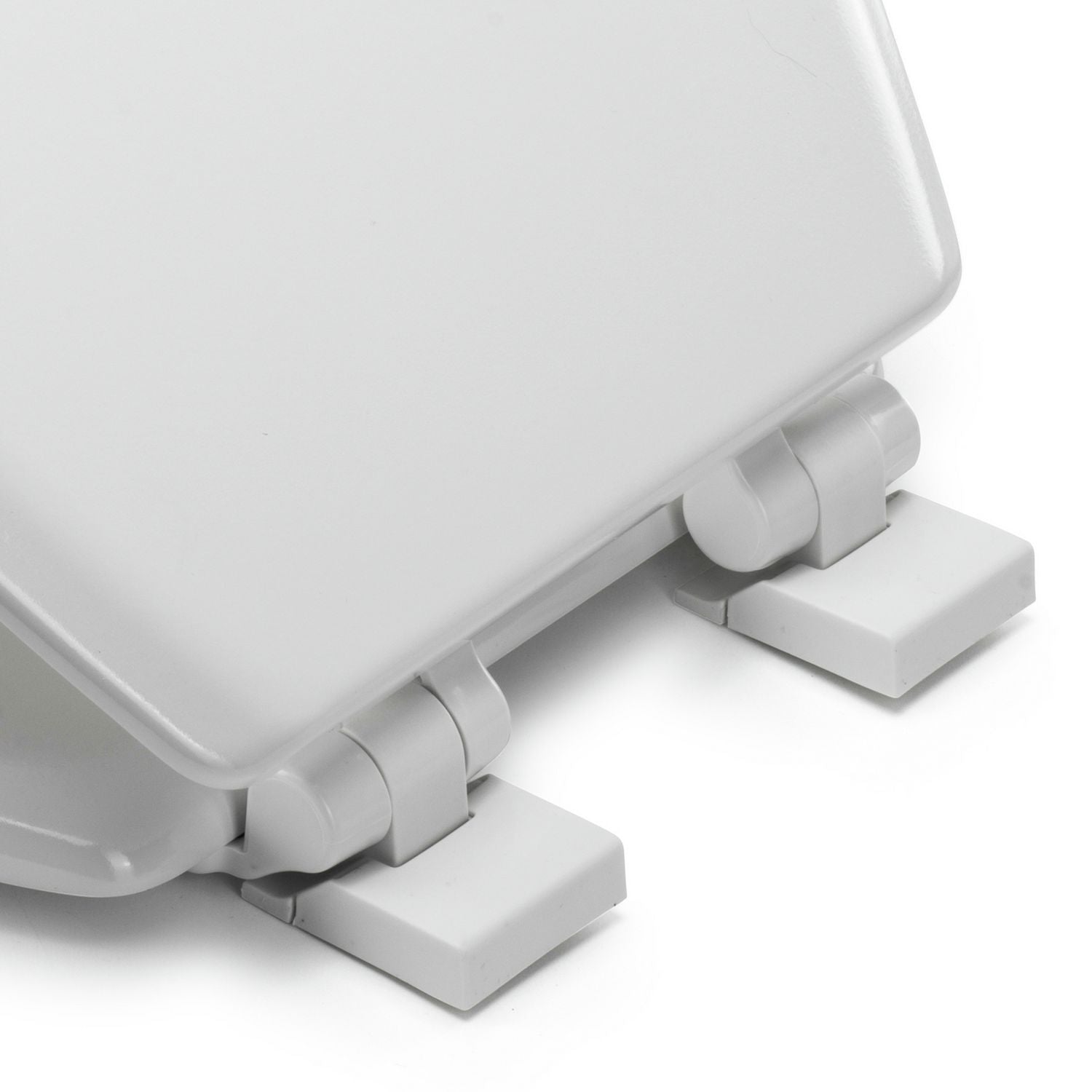 Croydex Carron moulded wood toilet seat white, adjustable hinges (British brand)