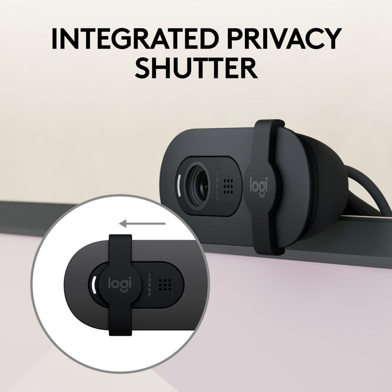 Logitech Brio HD 100 webcam black, imported from the UK