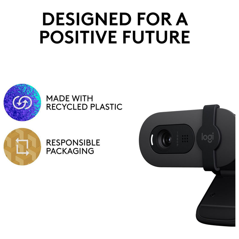 Logitech Brio HD 100 webcam black, imported from the UK