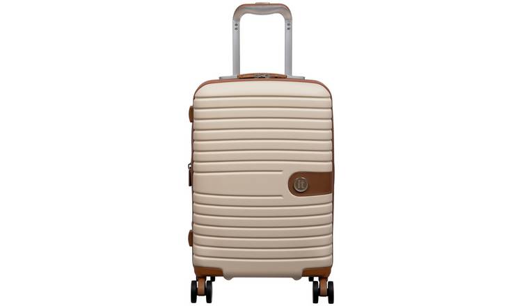 IT Luggage hard expandable cabin suitcase cream, imported from the UK
