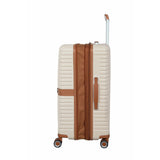 IT Luggage hard expandable cabin suitcase cream, imported from the UK