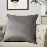 Habitat Velvet Cushion - Grey - 55x55cm