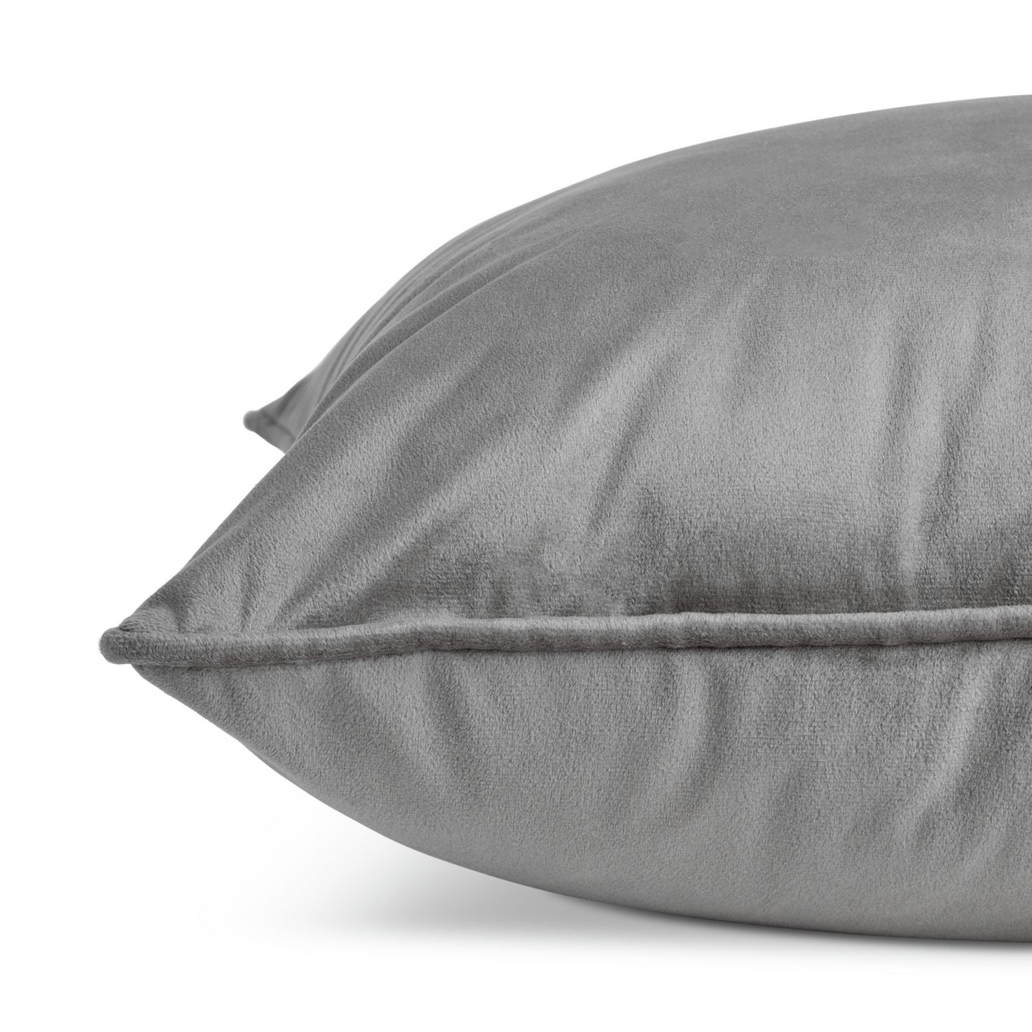Habitat Velvet Cushion - Grey - 55x55cm