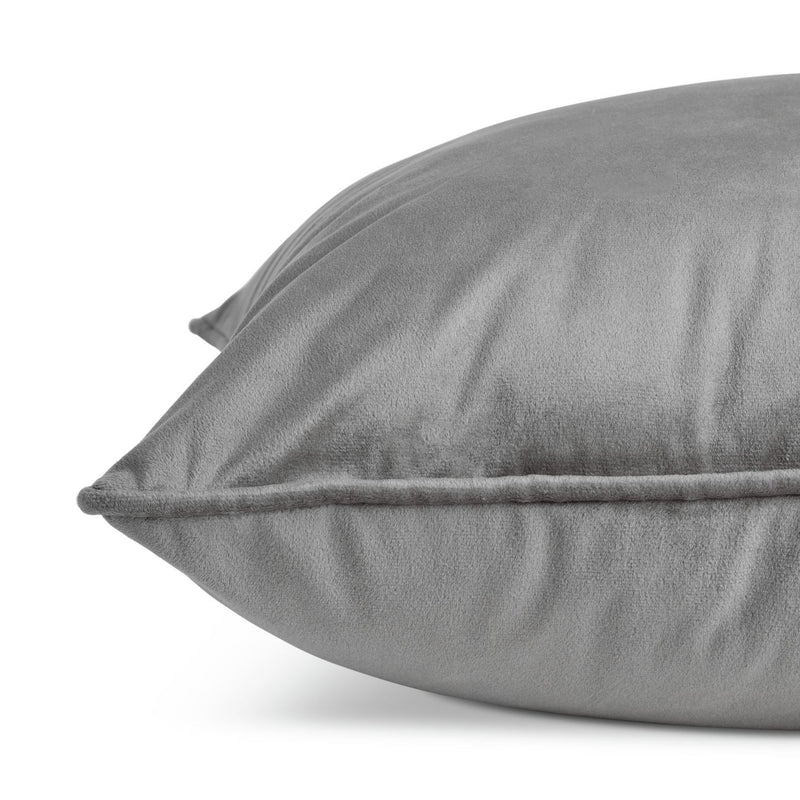 Habitat Velvet Cushion - Grey - 55x55cm
