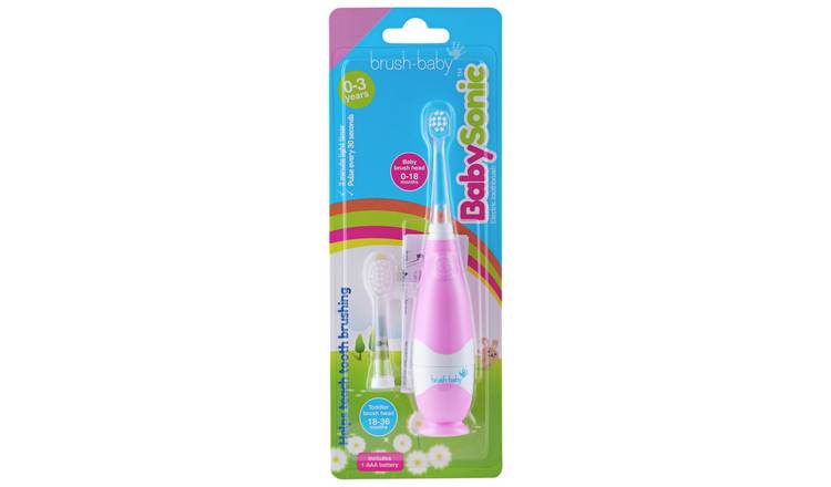 brush-baby Sonic Kids Electric Toothbrush in pink, UK version