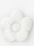 White textured daisy cushion 100% cotton, imported from the UK