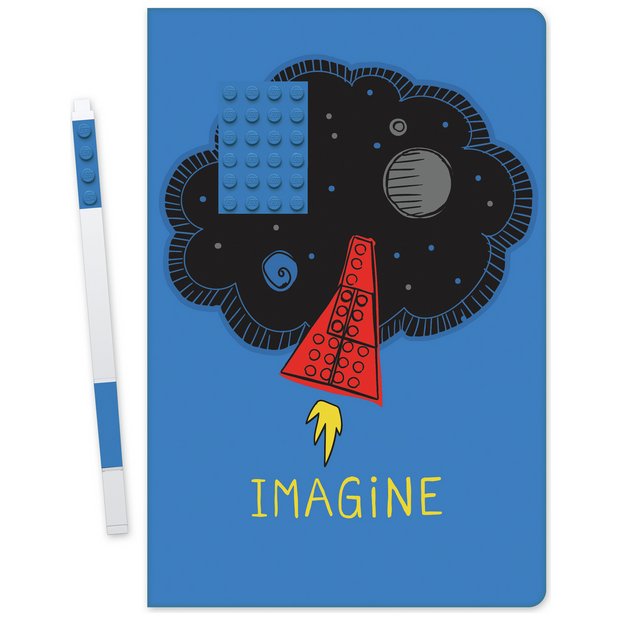 LEGO Imagine Journal A5 ruled notebook and gel pen, UK version