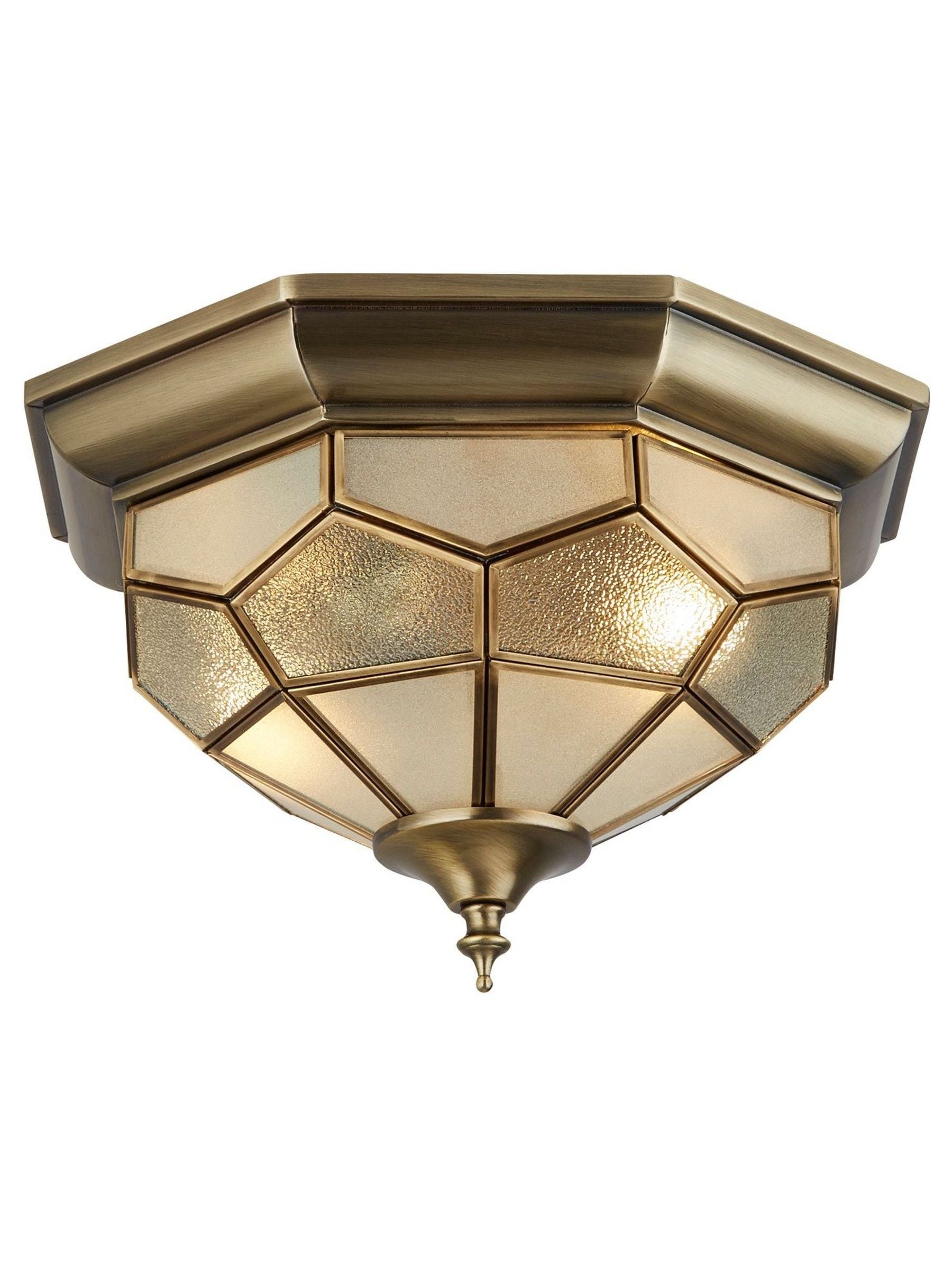 Searchlight Brass Robin flush ceiling light 29cm - British product