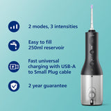 Philips Sonicare Power Water Flosser 3000 Black, imported from the UK