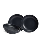 Habitat 4 piece stoneware pasta bowl set in matte charcoal, UK version