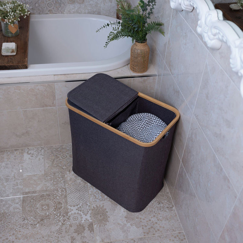 Addis double bamboo laundry hamper 85 litre, UK version