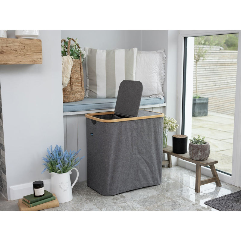 Addis double bamboo laundry hamper 85 litre, UK version