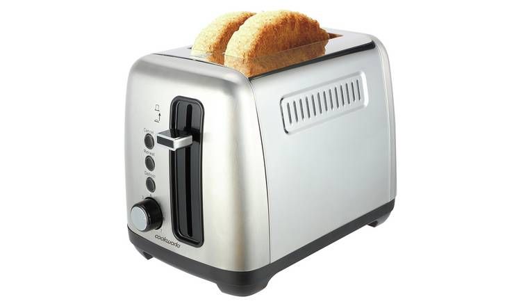 Cookworks 2 Slice Toaster - Stainless Steel