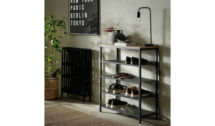Argos shoe storage rack black, UK version