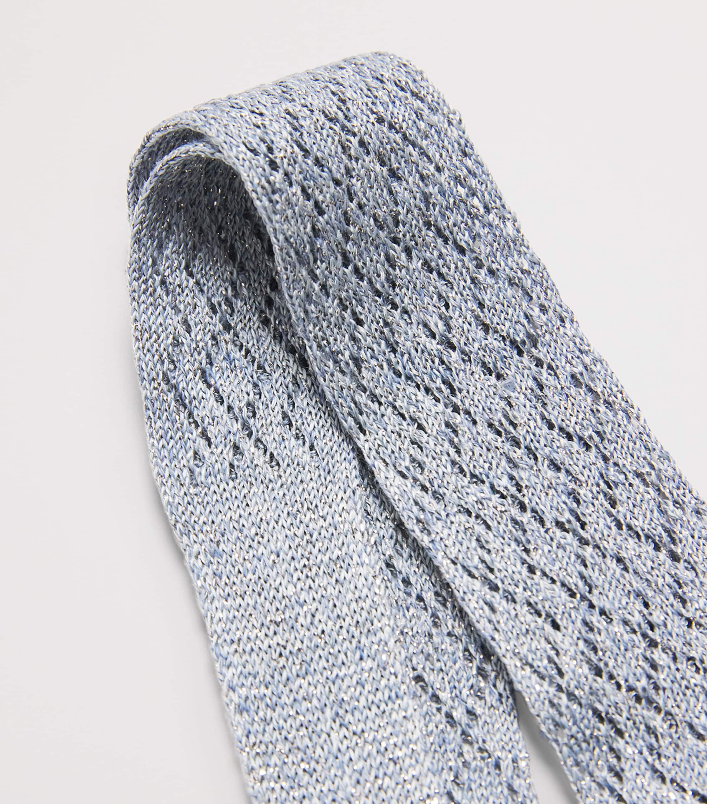 Eleventy silk-linen blend skinny scarf (British brand)