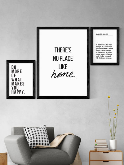 Next Native State Black House Rules Motivational Framed Print- Buy online at McGrocer