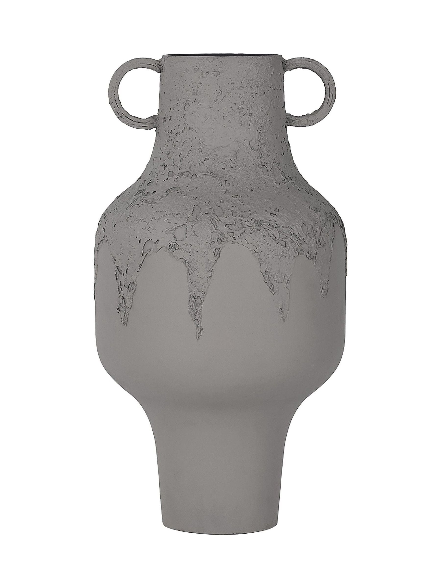 Libra Interiors Alora textured metal vase tall, imported from the UK