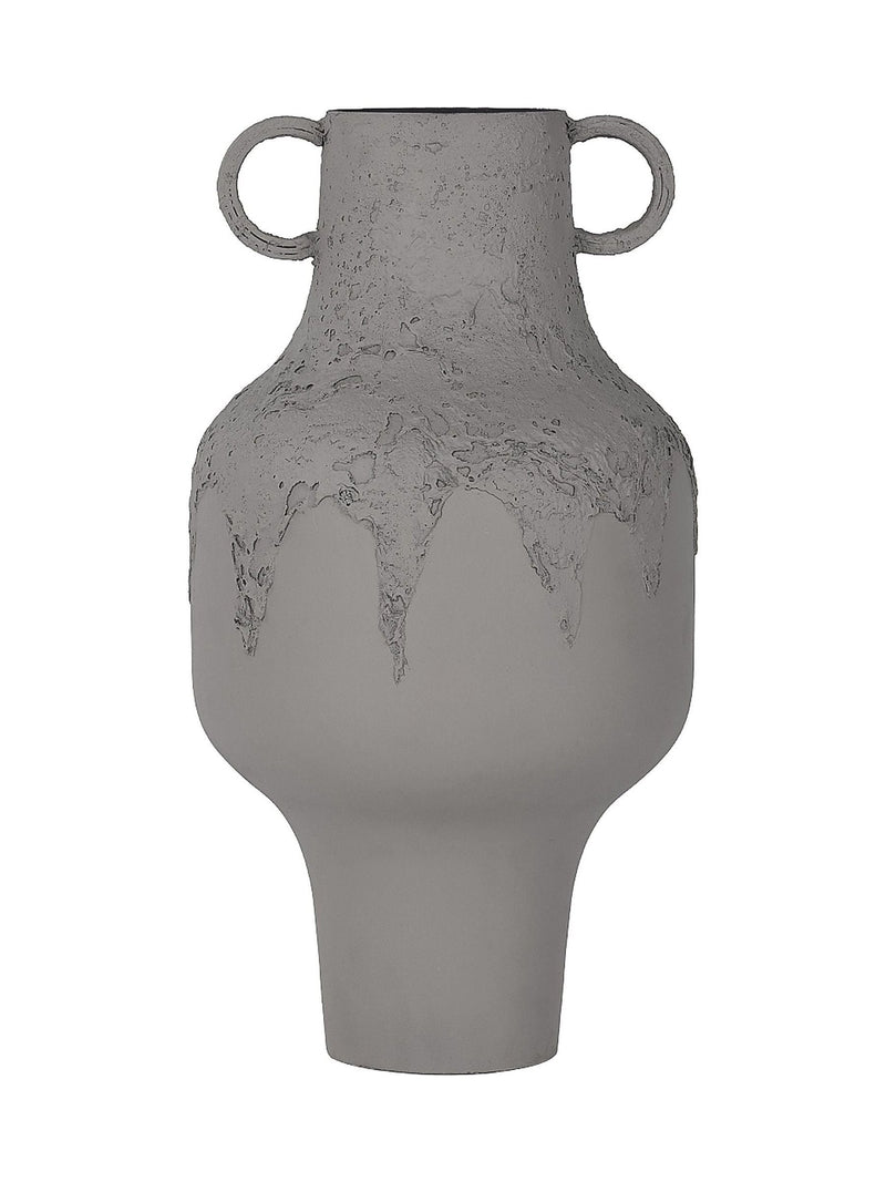 Libra Interiors Alora textured metal vase tall, imported from the UK