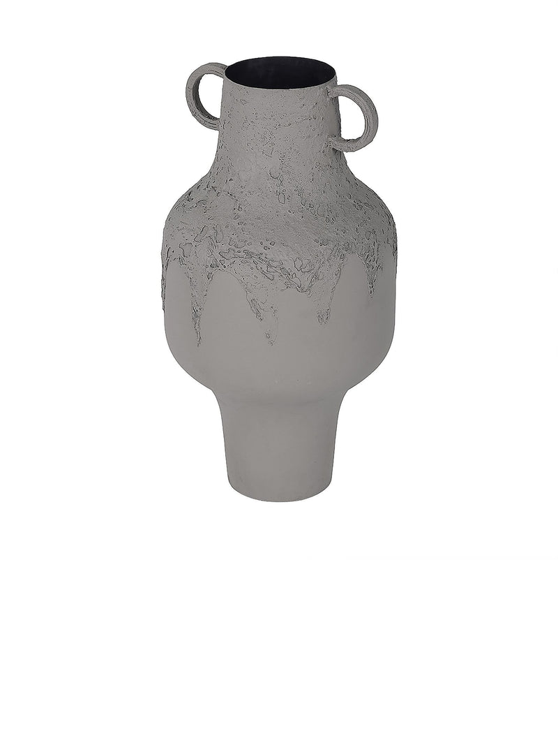 Libra Interiors Alora textured metal vase tall, imported from the UK