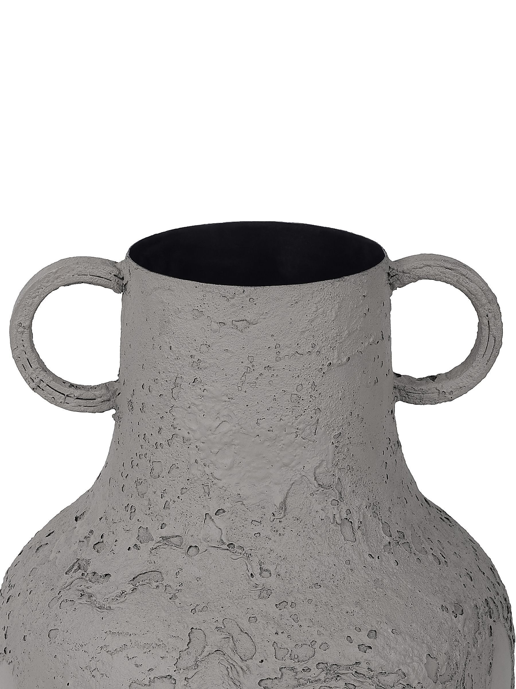 Libra Interiors Alora textured metal vase tall, imported from the UK
