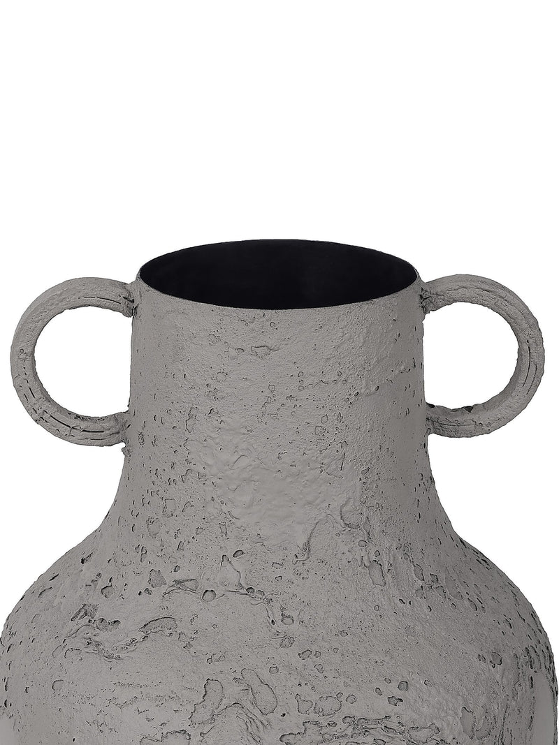 Libra Interiors Alora textured metal vase tall, imported from the UK