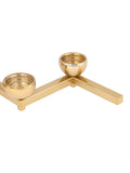 Libra Interiors gold Luca Zigzag tealight holder, UK version