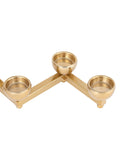 Libra Interiors gold Luca Zigzag tealight holder, UK version