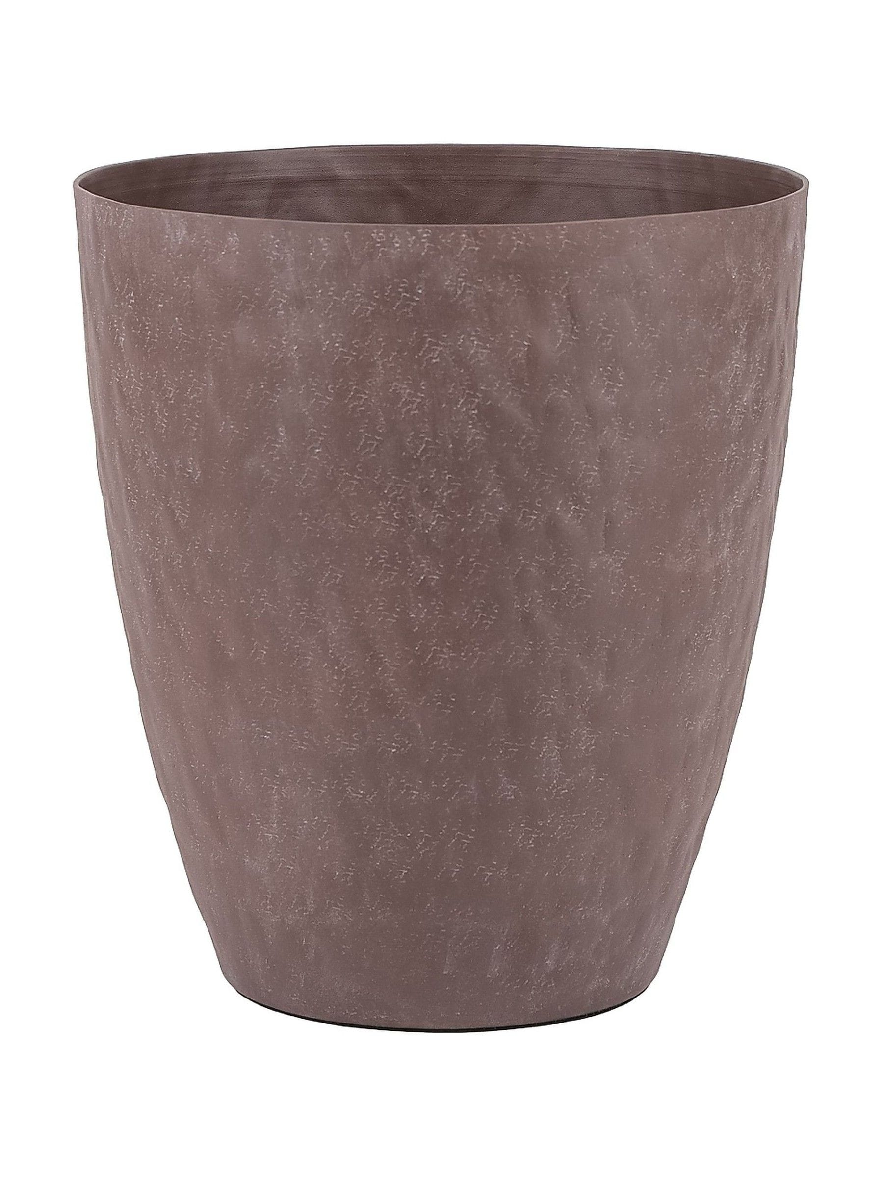 Libra Interiors tapered planter brown stonewash 25cm - British product