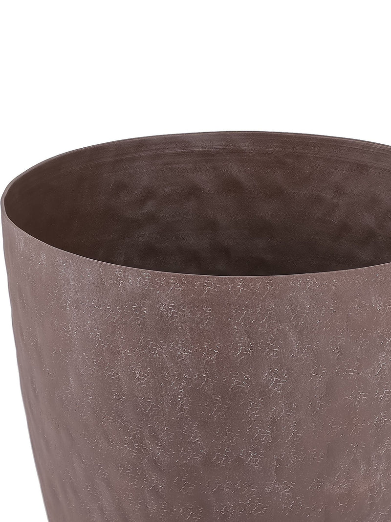 Libra Interiors tapered planter brown stonewash 25cm - British product