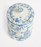 Harrods bone china toile tea caddy - British product