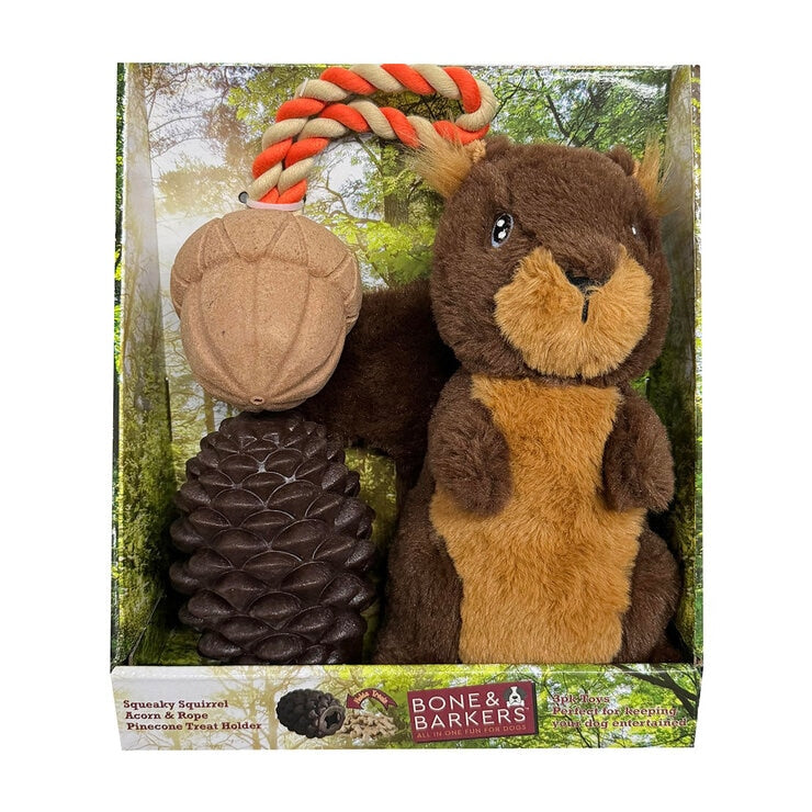 Bone & Barkers Dog Toy Set Woodland 3 Pack - British product
