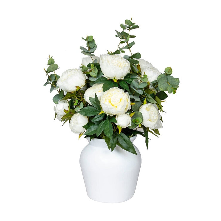 Tree Locate artificial peony and eucalyptus bouquet, UK version
