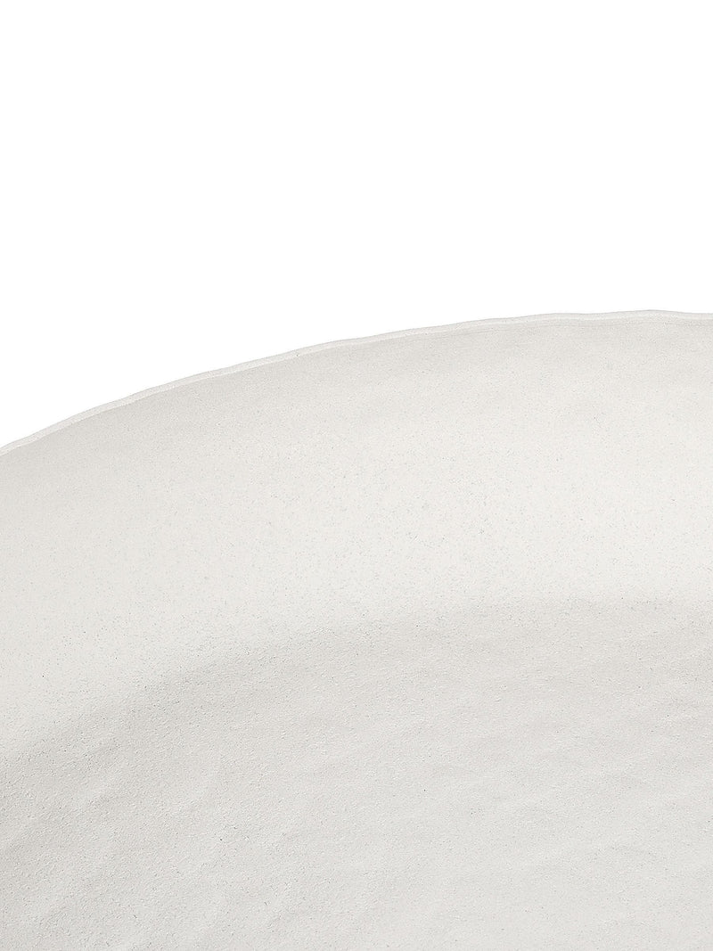 Libra Interiors Samui white stonewash round platter large - British product
