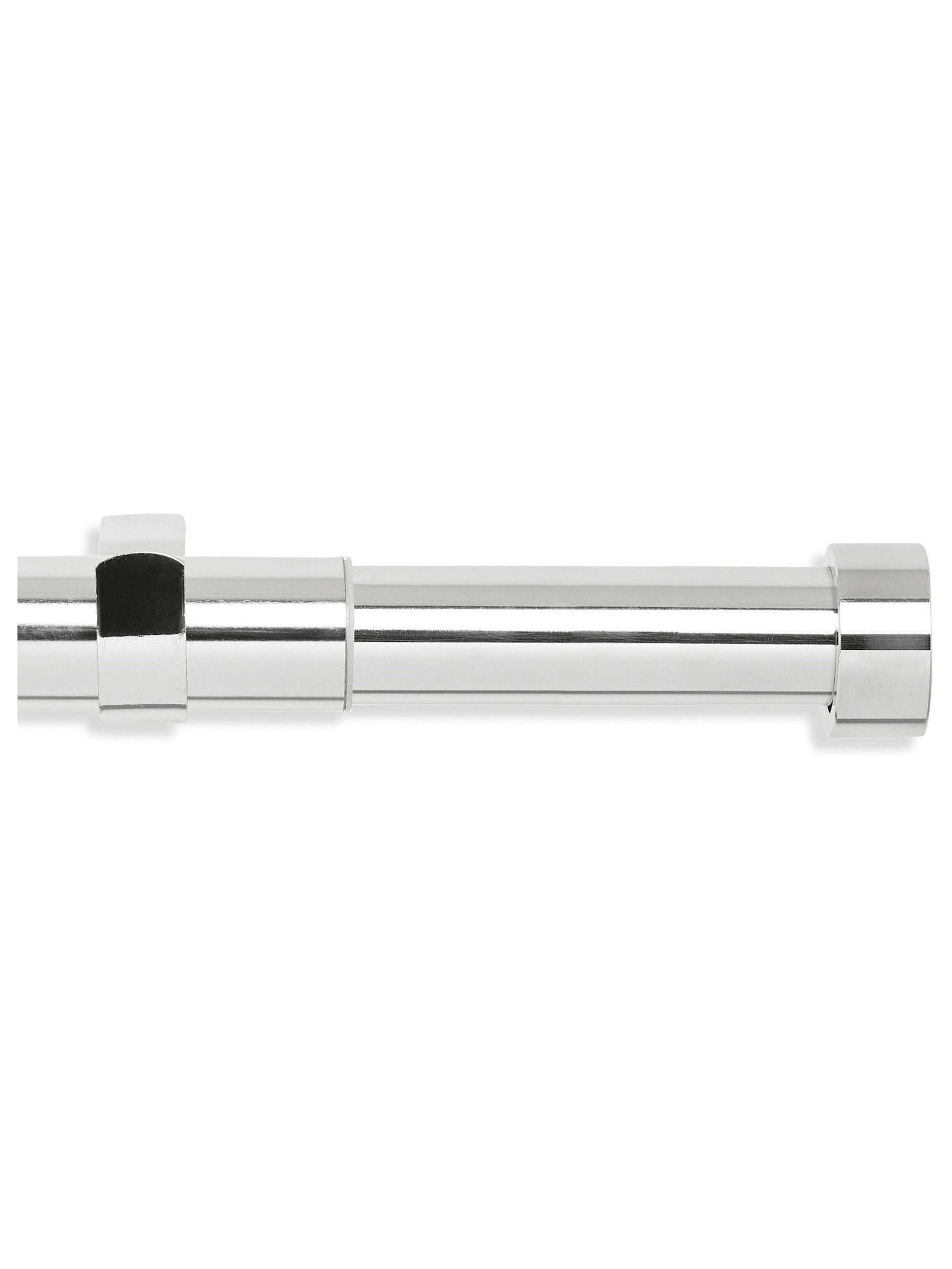 Chrome Stud Finial Extendable 35mm Curtain Pole Kit